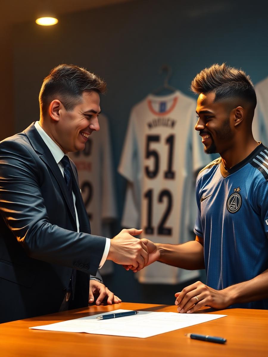 Agent signing a deal with athlete